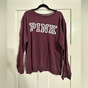 PINK sweatshirt. Size large